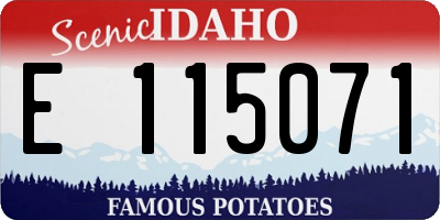 ID license plate E115071