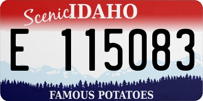 ID license plate E115083
