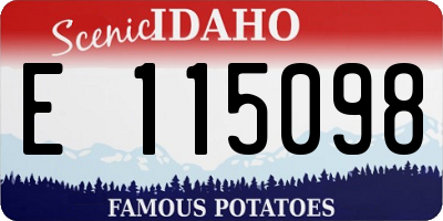 ID license plate E115098