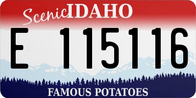 ID license plate E115116