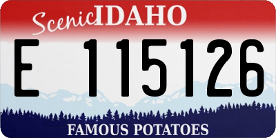ID license plate E115126
