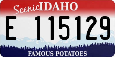 ID license plate E115129