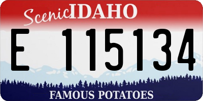 ID license plate E115134