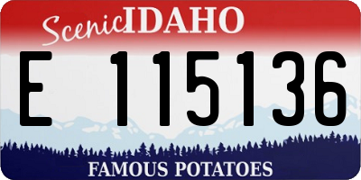 ID license plate E115136