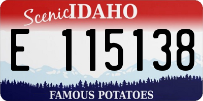 ID license plate E115138