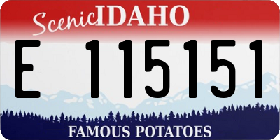 ID license plate E115151