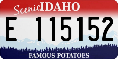 ID license plate E115152