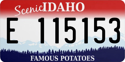 ID license plate E115153