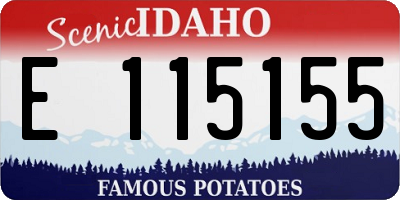 ID license plate E115155