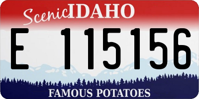 ID license plate E115156