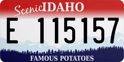 ID license plate E115157