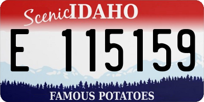 ID license plate E115159