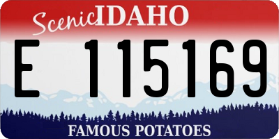 ID license plate E115169
