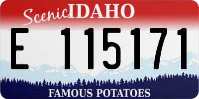 ID license plate E115171