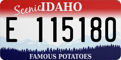 ID license plate E115180