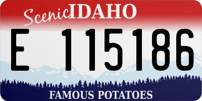 ID license plate E115186