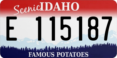 ID license plate E115187