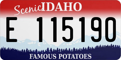 ID license plate E115190