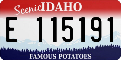 ID license plate E115191