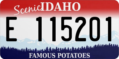 ID license plate E115201