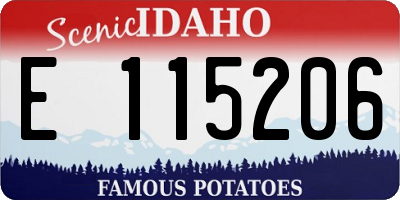ID license plate E115206