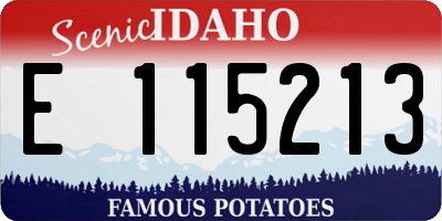 ID license plate E115213