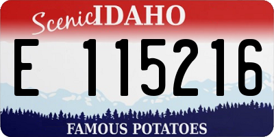 ID license plate E115216