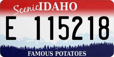 ID license plate E115218