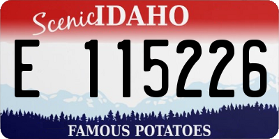 ID license plate E115226