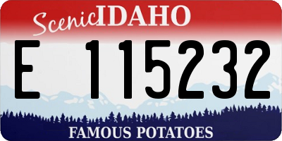 ID license plate E115232