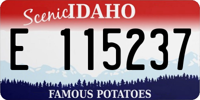 ID license plate E115237