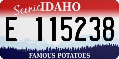 ID license plate E115238