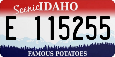 ID license plate E115255