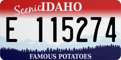 ID license plate E115274