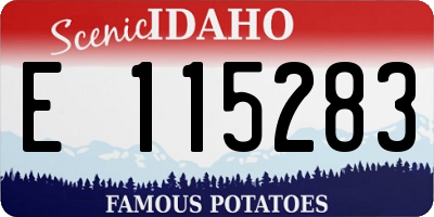 ID license plate E115283