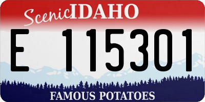 ID license plate E115301