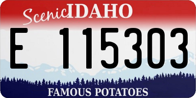 ID license plate E115303