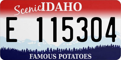 ID license plate E115304