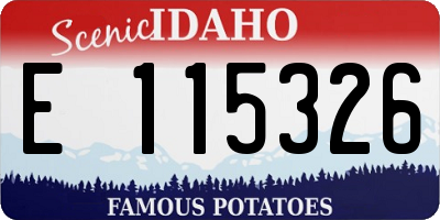 ID license plate E115326