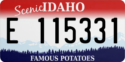 ID license plate E115331