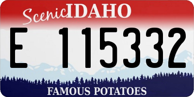 ID license plate E115332