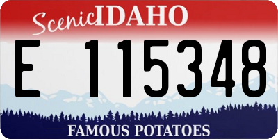 ID license plate E115348