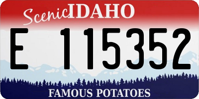 ID license plate E115352