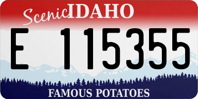 ID license plate E115355