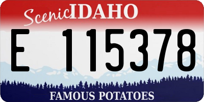 ID license plate E115378