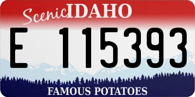 ID license plate E115393