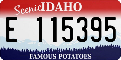 ID license plate E115395