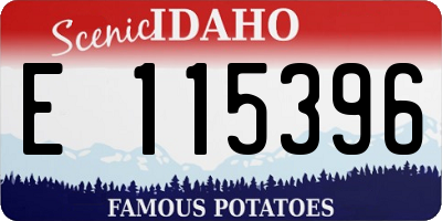 ID license plate E115396