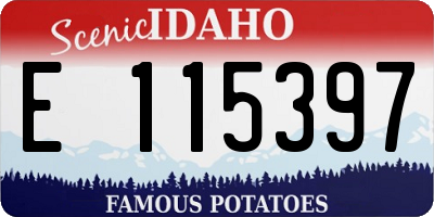 ID license plate E115397