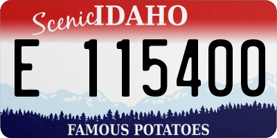 ID license plate E115400